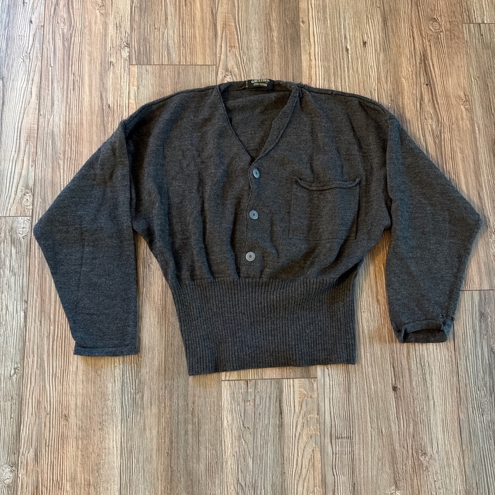 JPG Gray V-Neck Sweater